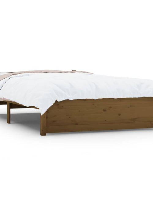 Încărcați imaginea în vizualizatorul Galerie, Cadru de pat dublu, maro miere, 135x190 cm, lemn masiv - Lando
