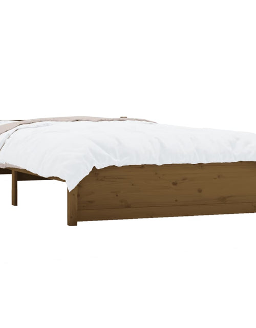 Încărcați imaginea în vizualizatorul Galerie, Cadru de pat dublu, maro miere, 135x190 cm, lemn masiv - Lando
