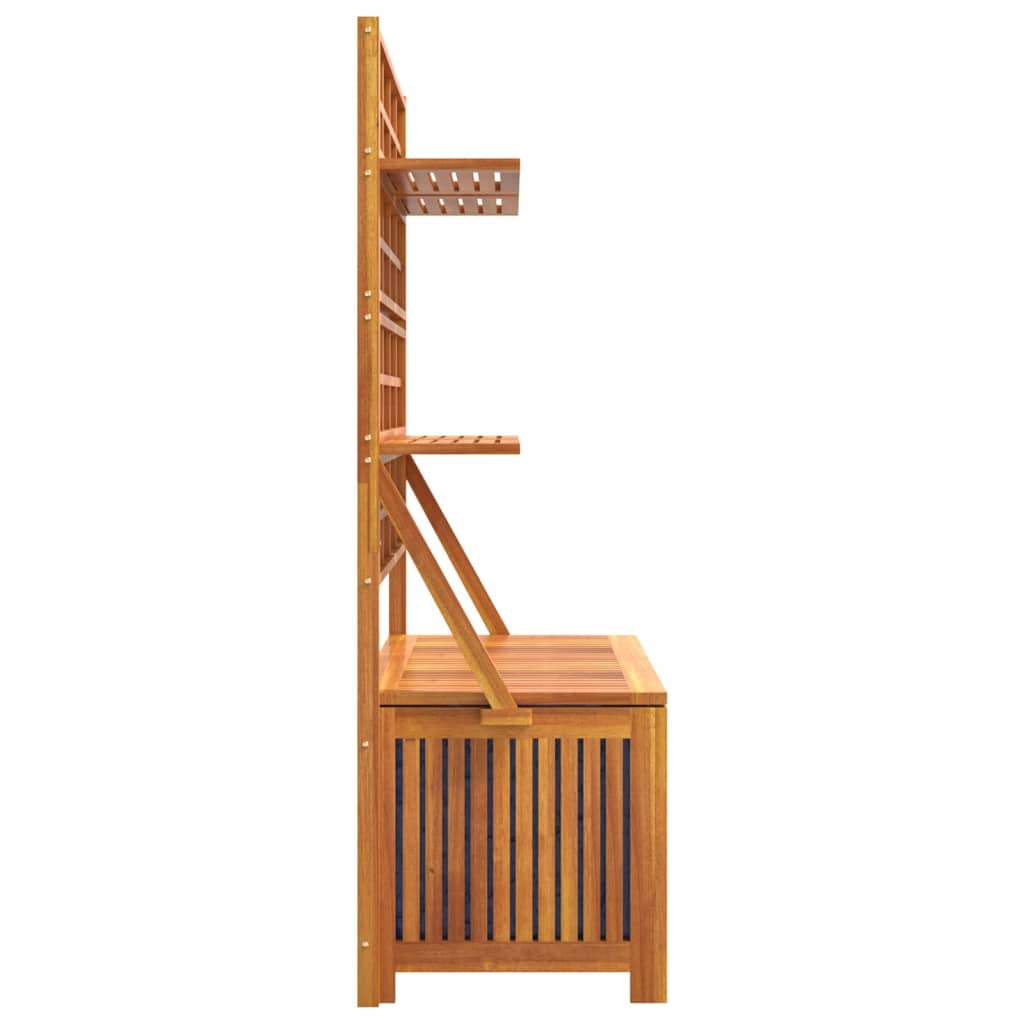 Cutie de depozitare cu spalier, 99x50x160 cm, lemn masiv acacia - Lando