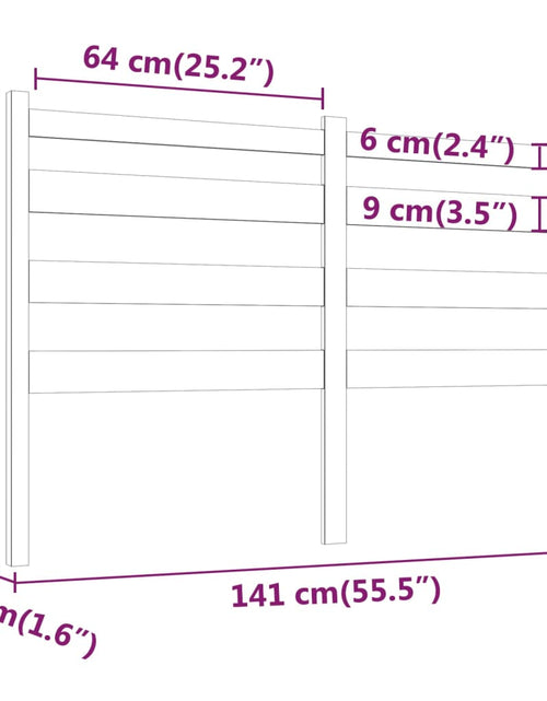 Загрузите изображение в средство просмотра галереи, Tăblie de pat, gri, 141x4x100 cm, lemn masiv de pin - Lando

