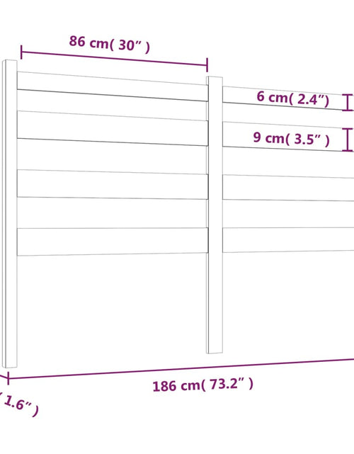 Încărcați imaginea în vizualizatorul Galerie, Tăblie de pat, gri, 186x4x100 cm, lemn masiv de pin - Lando
