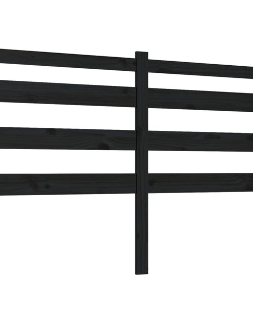 Încărcați imaginea în vizualizatorul Galerie, Tăblie de pat, negru, 186x4x100 cm, lemn masiv de pin - Lando

