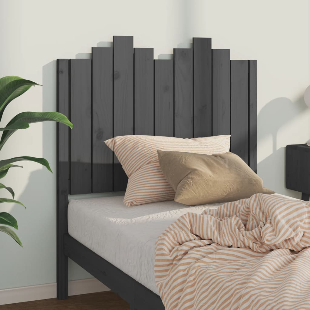 Tăblie de pat, gri, 96x4x110 cm, lemn masiv de pin - Lando