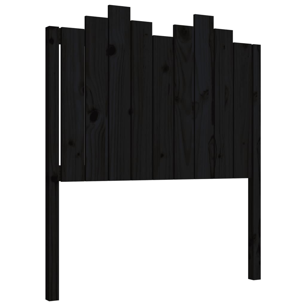 Tăblie de pat, negru, 96x4x110 cm, lemn masiv de pin - Lando