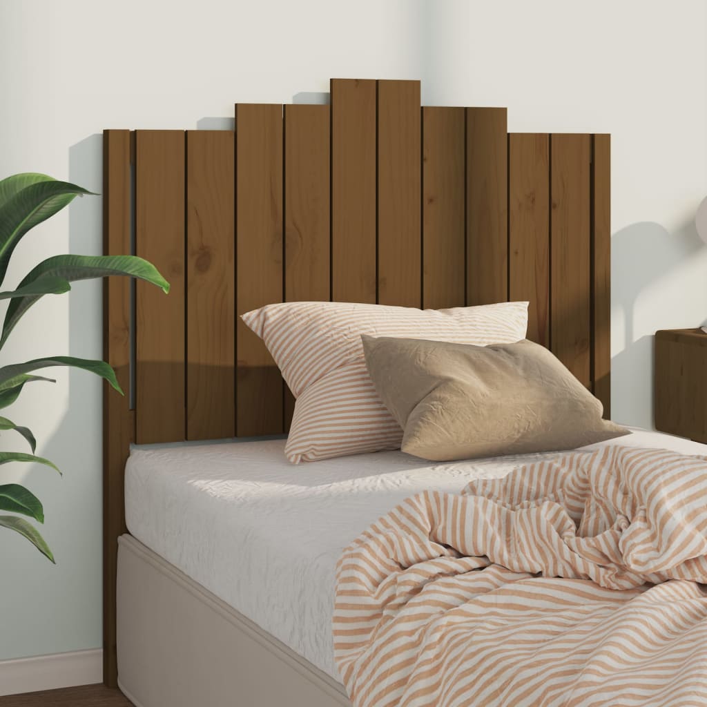 Tăblie de pat, maro miere, 106x4x100 cm, lemn masiv de pin - Lando