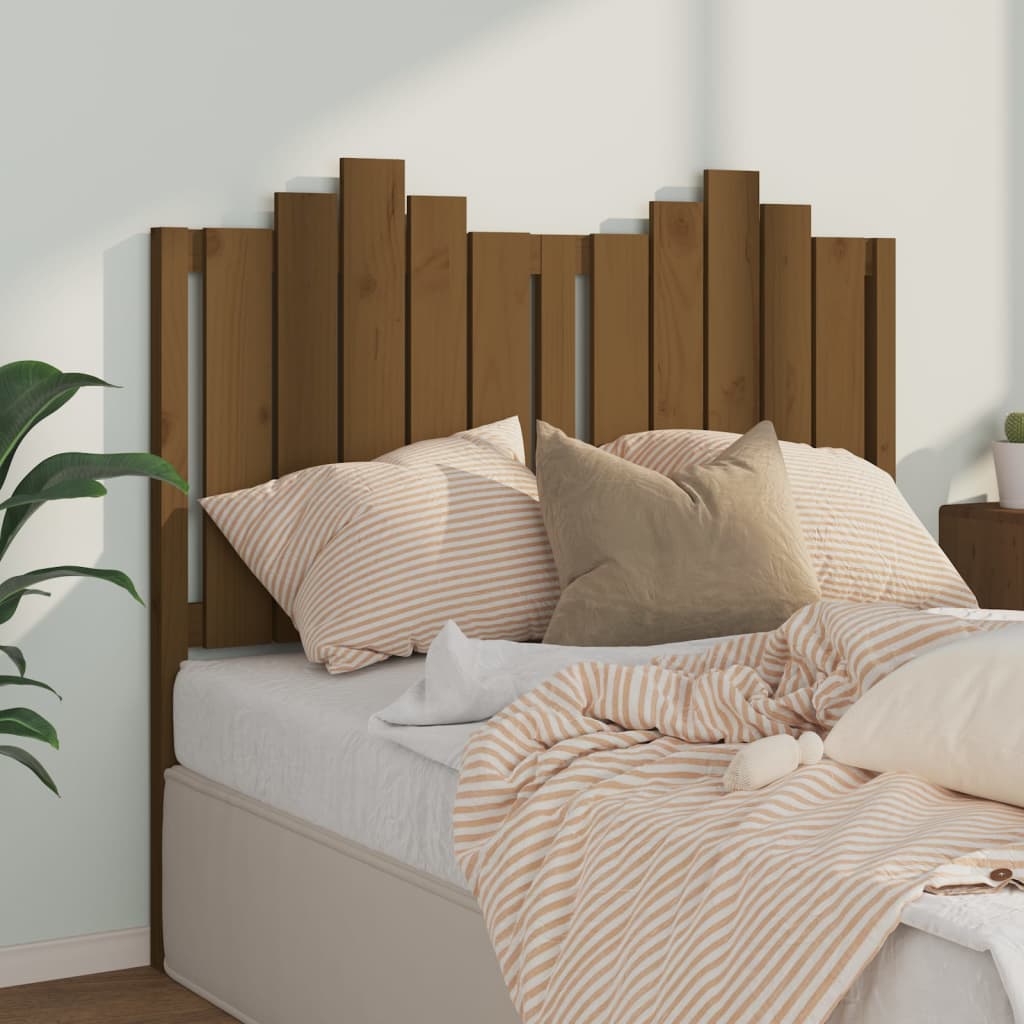 Tăblie de pat, maro miere, 126x4x110 cm, lemn masiv de pin - Lando
