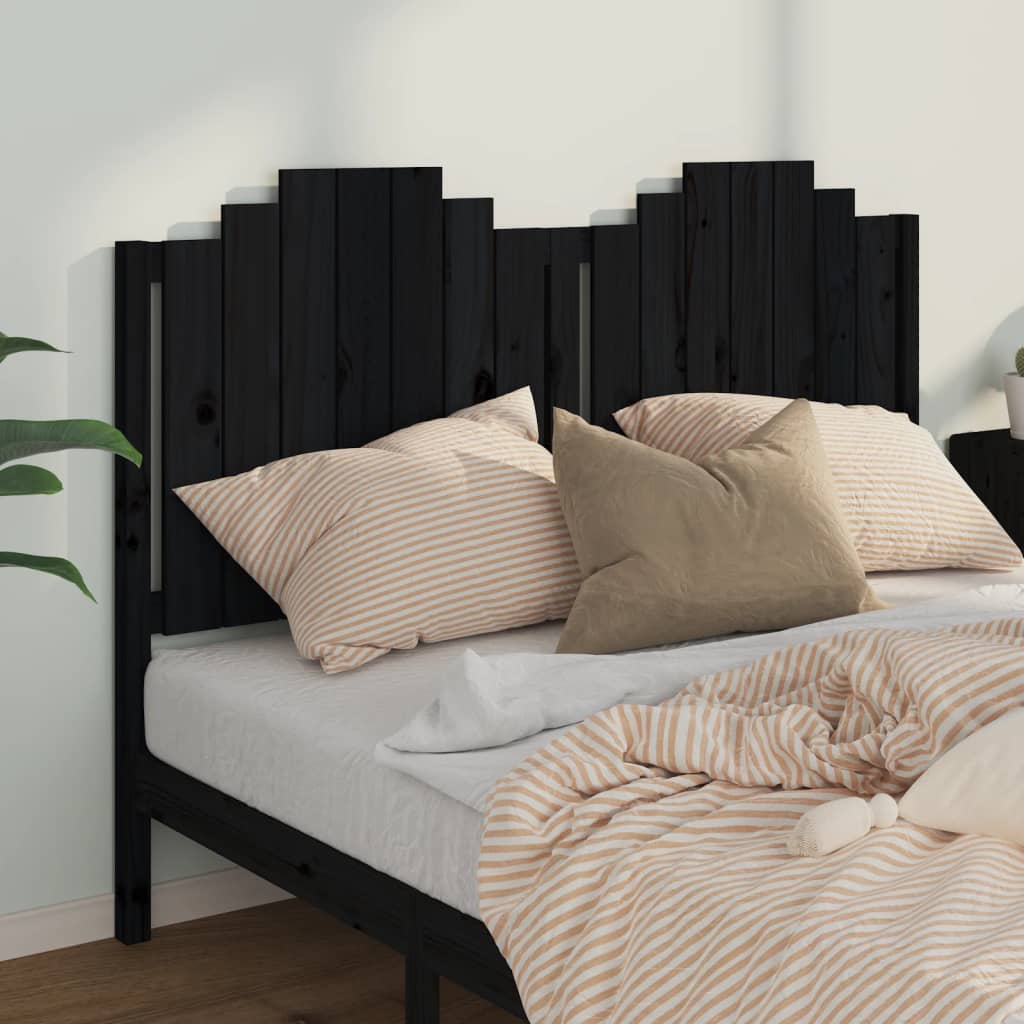 Tăblie de pat, negru, 166x4x110 cm, lemn masiv de pin - Lando