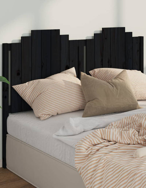 Încărcați imaginea în vizualizatorul Galerie, Tăblie de pat, negru, 166x4x110 cm, lemn masiv de pin - Lando
