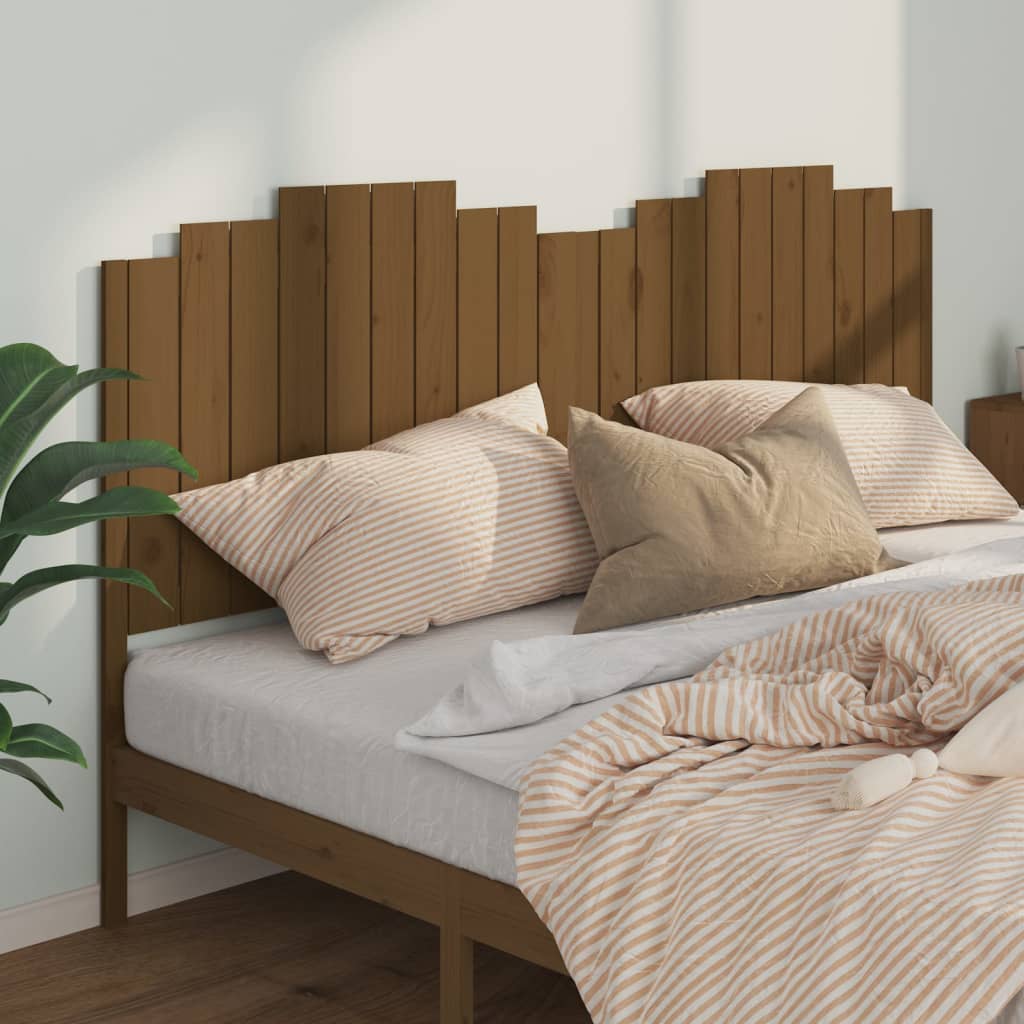 Tăblie de pat, maro miere, 206x4x110 cm, lemn masiv de pin - Lando