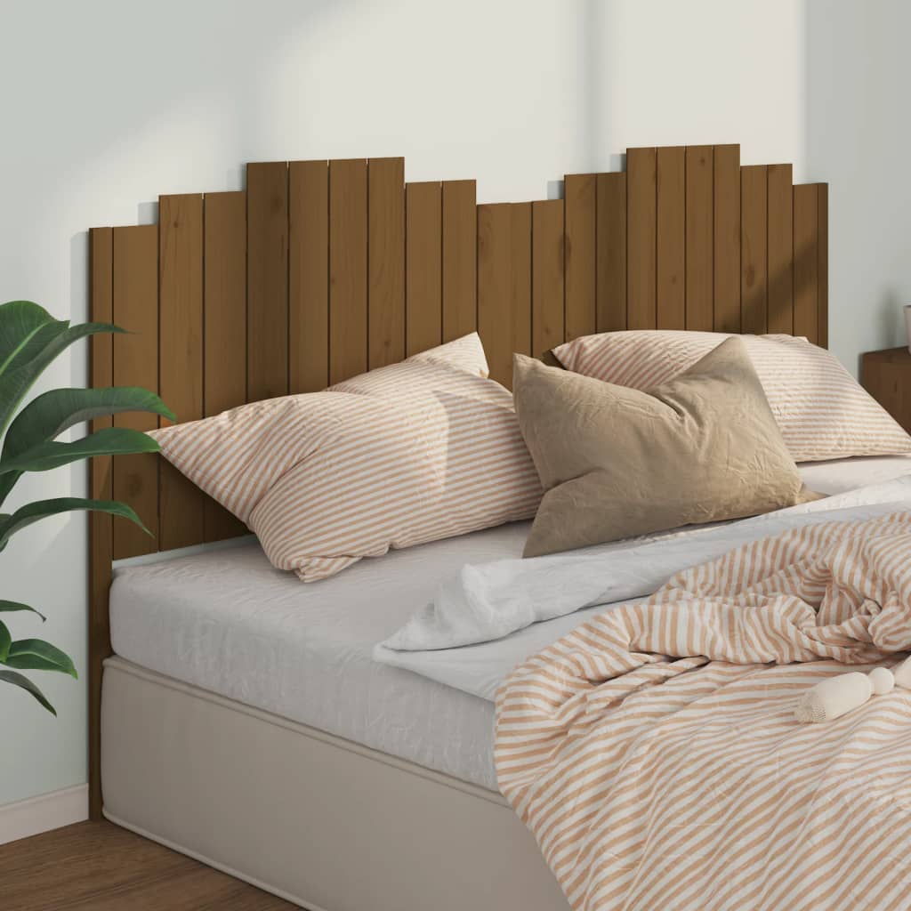 Tăblie de pat, maro miere, 206x4x110 cm, lemn masiv de pin - Lando