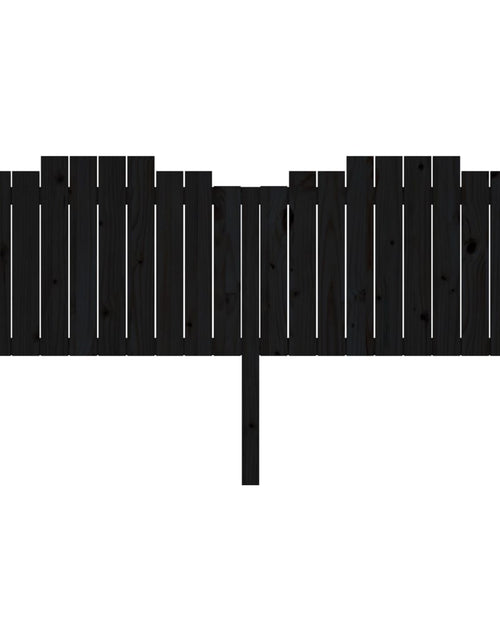 Încărcați imaginea în vizualizatorul Galerie, Tăblie de pat, negru, 206x4x110 cm, lemn masiv de pin - Lando
