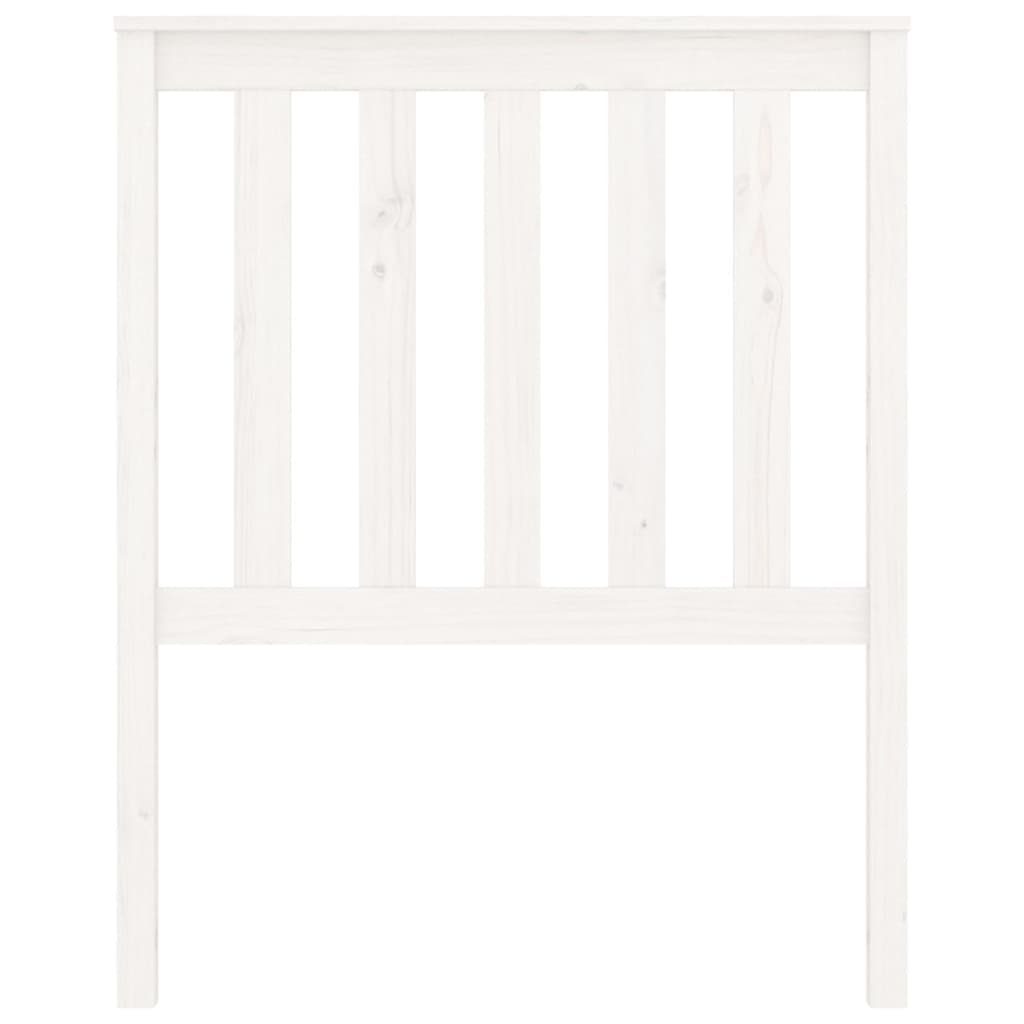 Tăblie de pat, alb, 81x6x101 cm, lemn masiv de pin - Lando