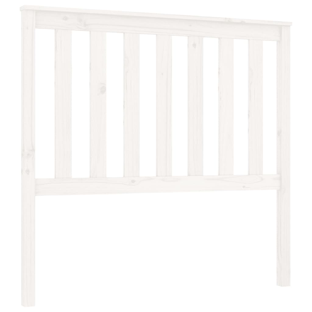 Tăblie de pat, alb, 106x6x101 cm, lemn masiv de pin - Lando