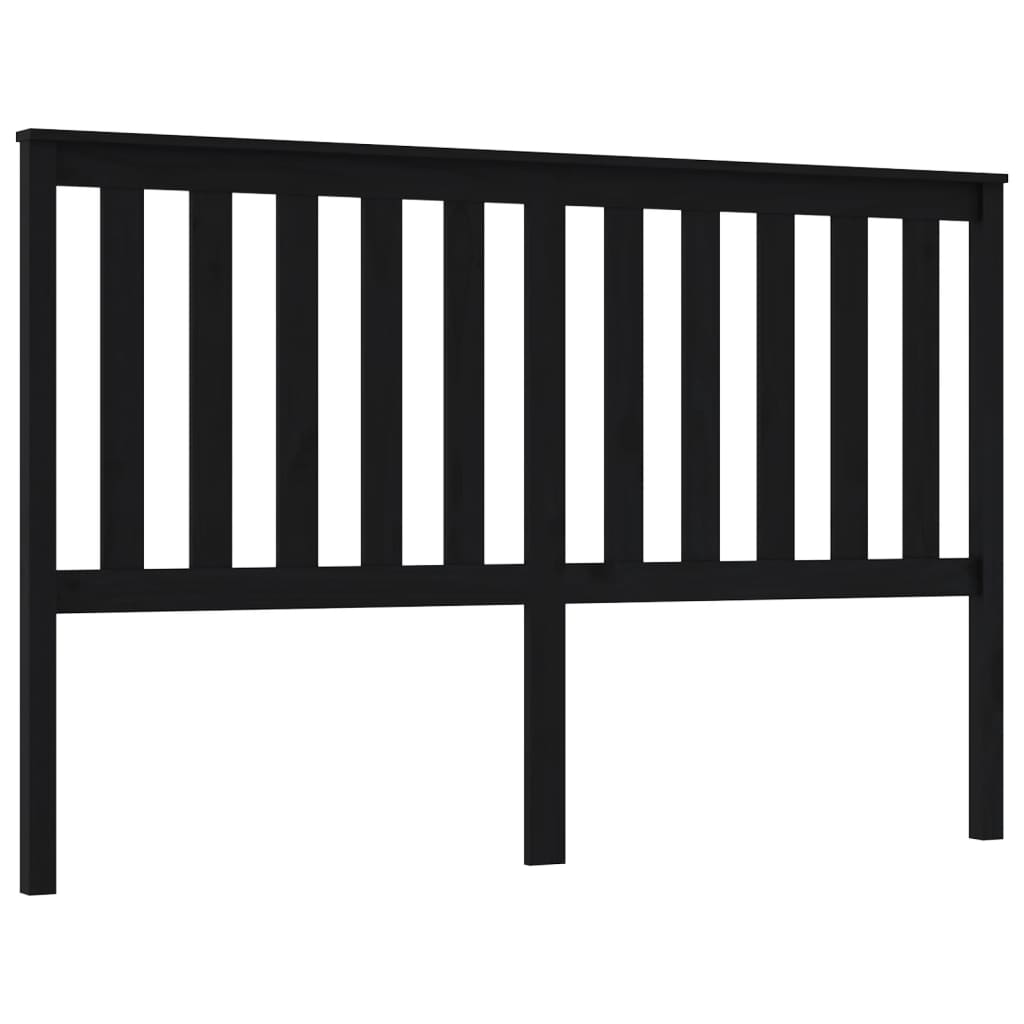 Tăblie de pat, negru, 166x6x101 cm, lemn masiv de pin - Lando
