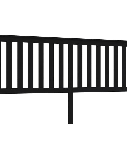 Încărcați imaginea în vizualizatorul Galerie, Tăblie de pat, negru, 206x6x101 cm, lemn masiv de pin - Lando
