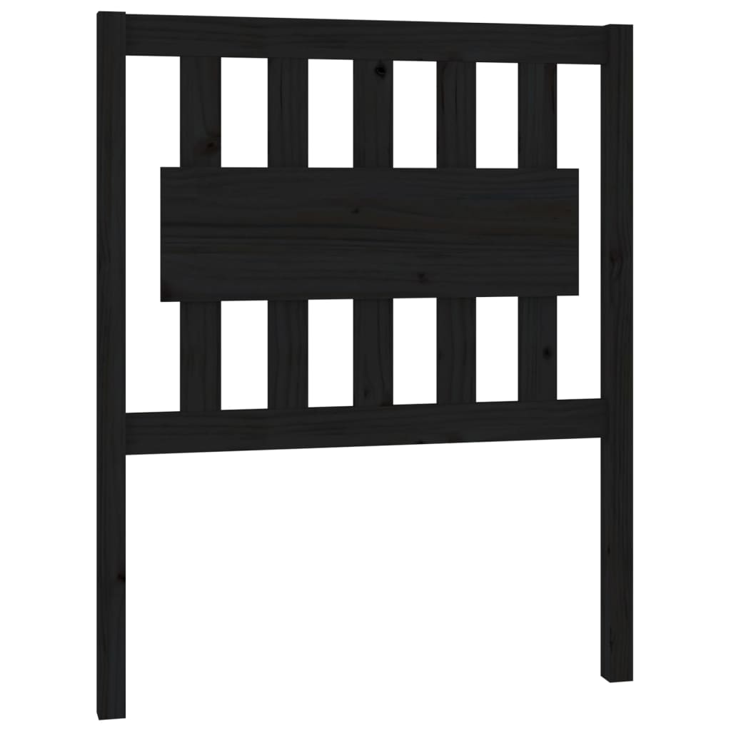 Tăblie de pat, negru, 80,5x4x100 cm, lemn masiv de pin - Lando