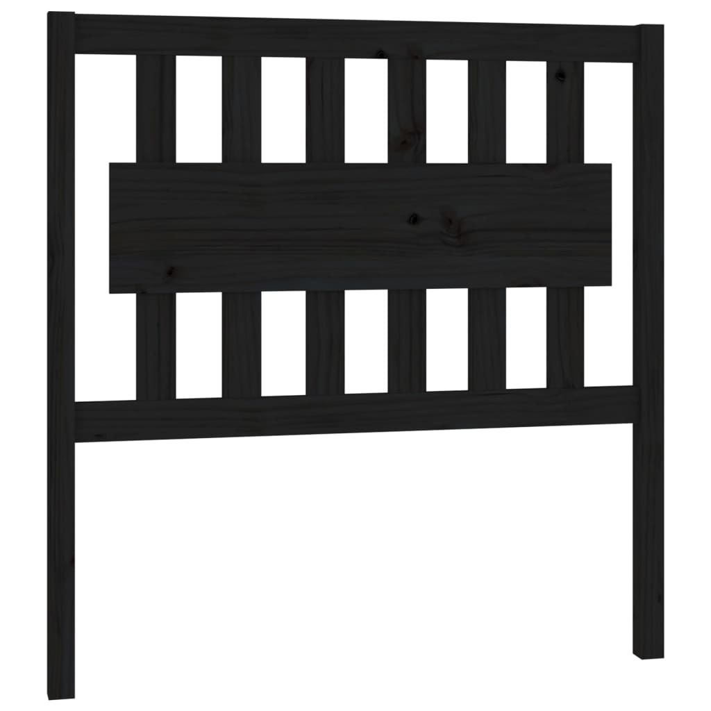 Tăblie de pat, negru, 95,5x4x100 cm, lemn masiv de pin - Lando