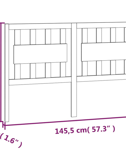 Încărcați imaginea în vizualizatorul Galerie, Tăblie de pat, alb, 145,5x4x100 cm, lemn masiv de pin - Lando
