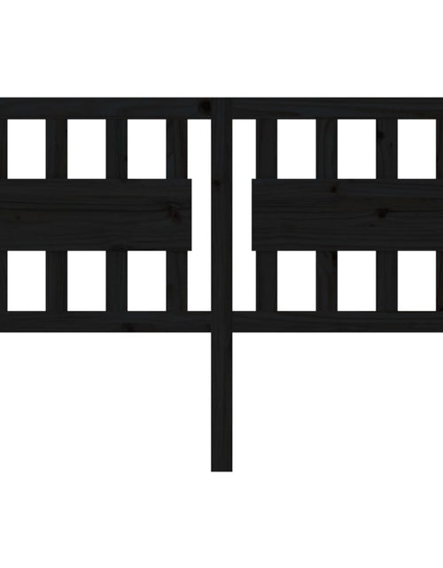 Загрузите изображение в средство просмотра галереи, Tăblie de pat, negru, 145,5x4x100 cm, lemn masiv de pin - Lando
