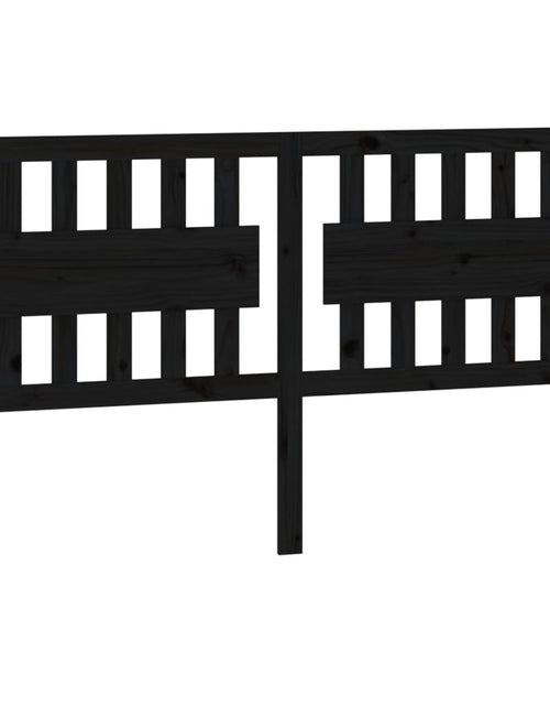 Încărcați imaginea în vizualizatorul Galerie, Tăblie de pat, negru, 155,5x4x100 cm, lemn masiv de pin - Lando
