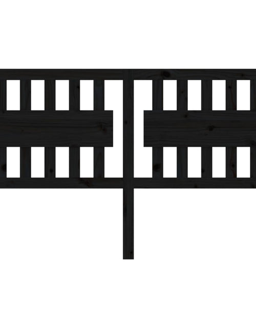 Загрузите изображение в средство просмотра галереи, Tăblie de pat, negru, 155,5x4x100 cm, lemn masiv de pin - Lando
