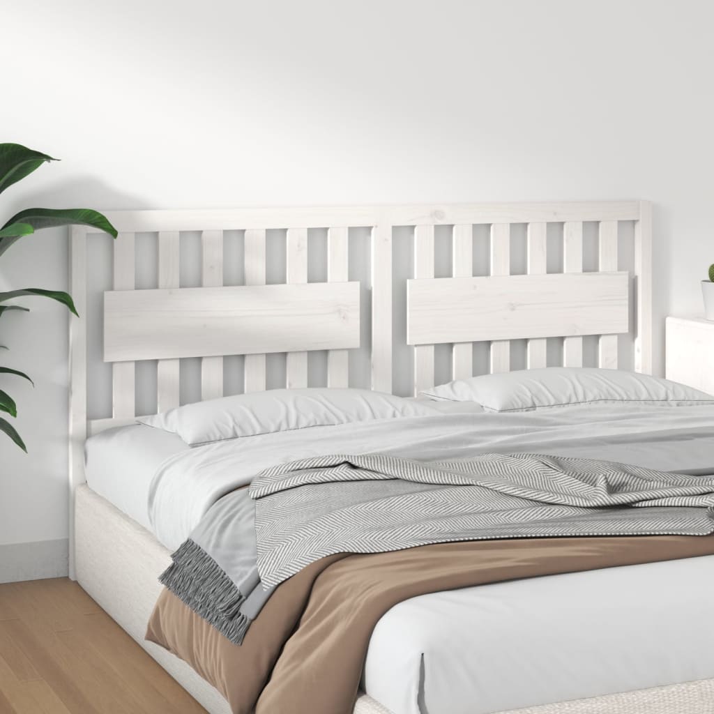 Tăblie de pat, alb, 185,5x4x100 cm, lemn masiv de pin - Lando