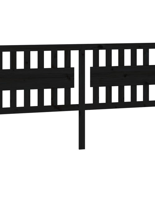 Încărcați imaginea în vizualizatorul Galerie, Tăblie de pat, negru, 185,5x4x100 cm, lemn masiv de pin - Lando
