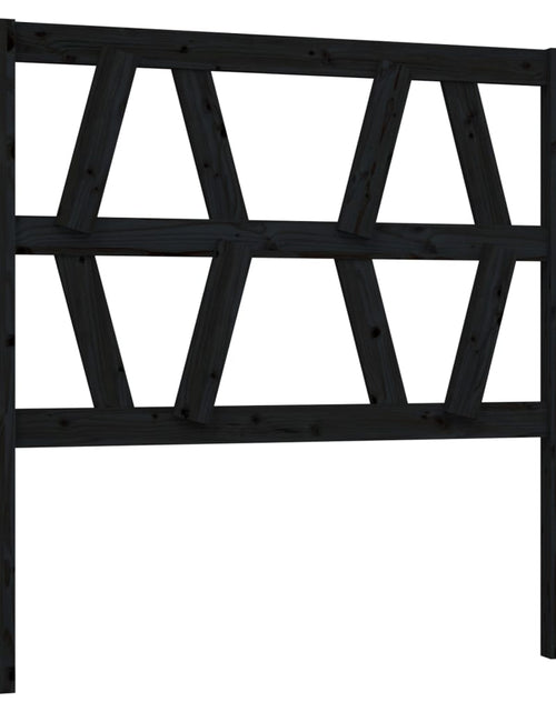 Загрузите изображение в средство просмотра галереи, Tăblie de pat, negru, 96x4x100 cm, lemn masiv de pin - Lando
