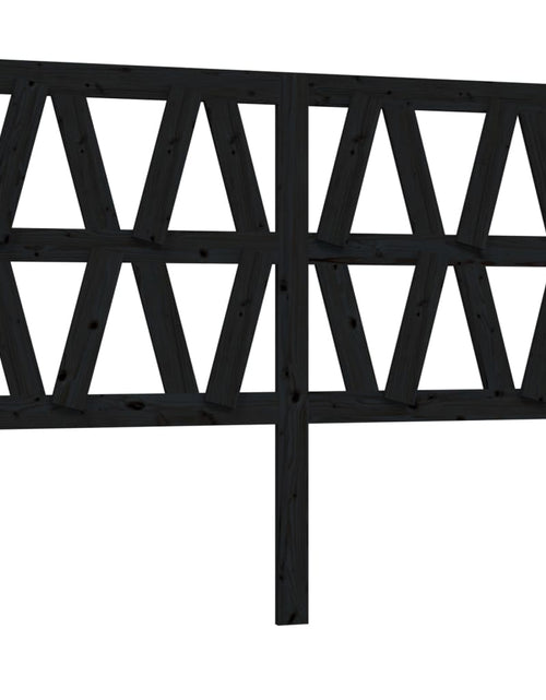 Загрузите изображение в средство просмотра галереи, Tăblie de pat, negru, 166x4x100 cm, lemn masiv de pin - Lando
