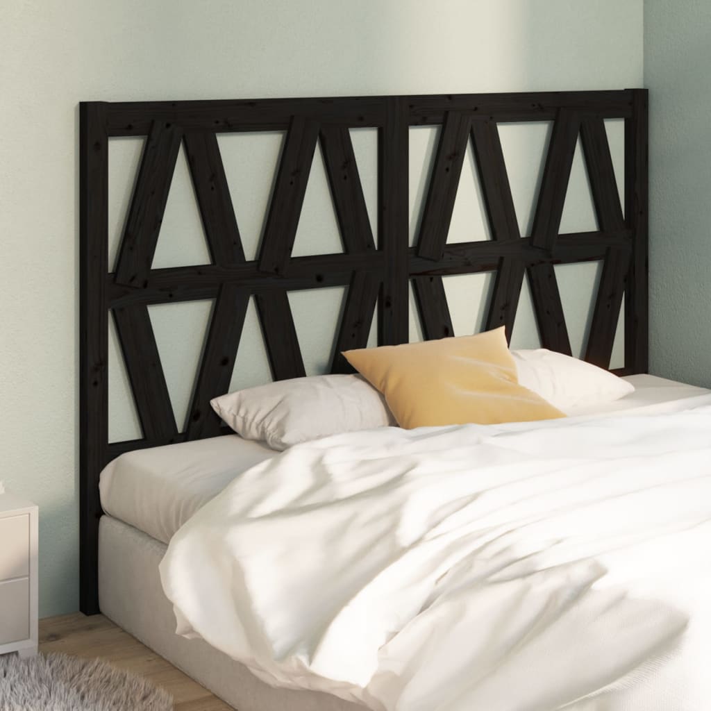 Tăblie de pat, negru, 166x4x100 cm, lemn masiv de pin - Lando