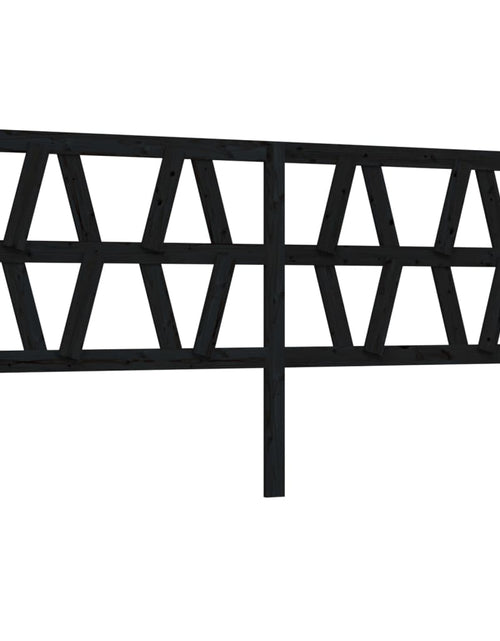 Загрузите изображение в средство просмотра галереи, Tăblie de pat, negru, 206x4x100 cm, lemn masiv de pin - Lando
