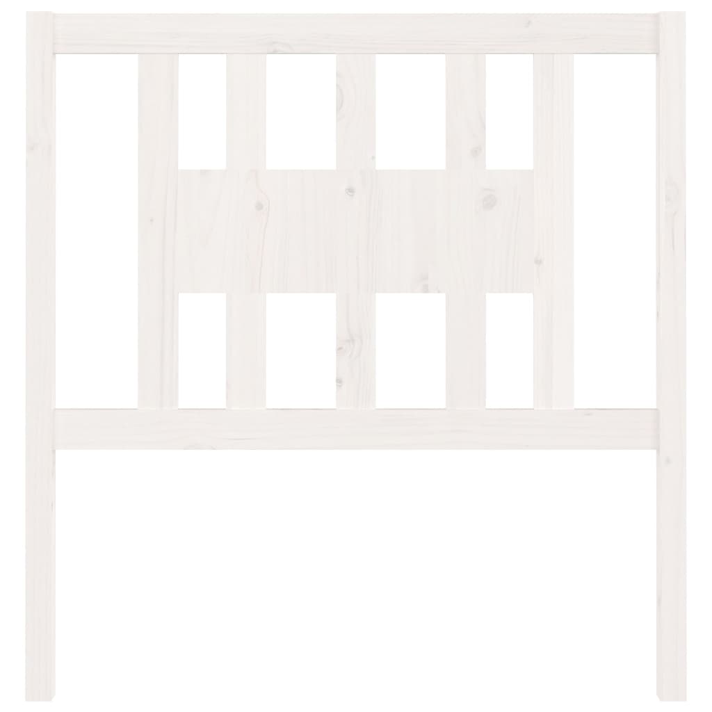 Tăblie de pat, alb, 96x4x100 cm, lemn masiv de pin - Lando
