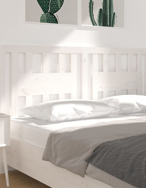 Încărcați imaginea în vizualizatorul Galerie, Tăblie de pat, alb, 146x4x100 cm, lemn masiv de pin - Lando
