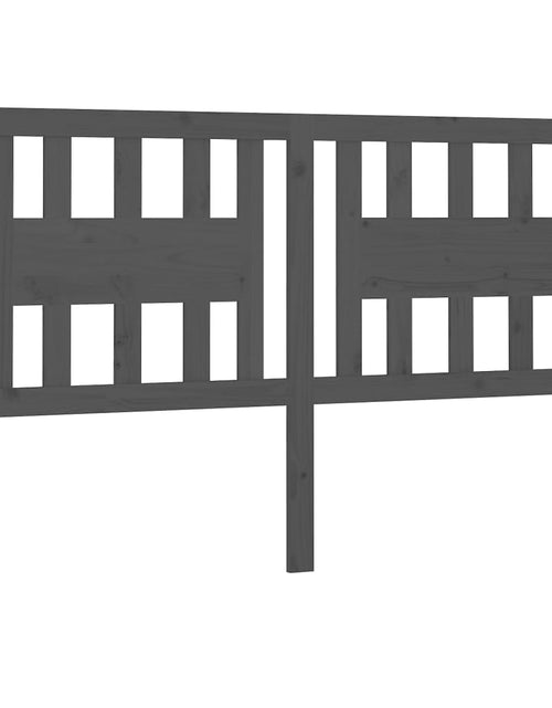 Загрузите изображение в средство просмотра галереи, Tăblie de pat, gri, 206x4x100 cm, lemn masiv de pin - Lando
