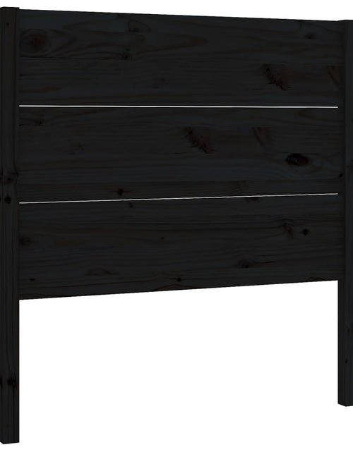 Încărcați imaginea în vizualizatorul Galerie, Tăblie de pat, negru, 96x4x100 cm, lemn masiv de pin - Lando
