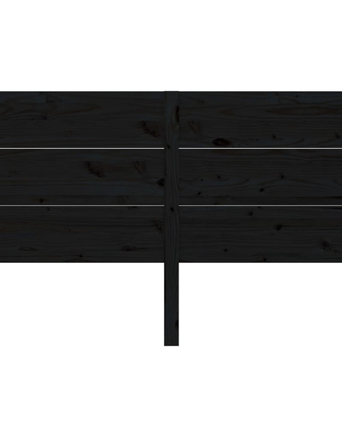 Încărcați imaginea în vizualizatorul Galerie, Tăblie de pat, negru, 126x4x100 cm, lemn masiv de pin - Lando
