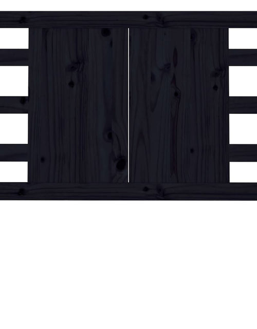 Загрузите изображение в средство просмотра галереи, Tăblie de pat, negru, 96x4x100 cm, lemn masiv de pin - Lando
