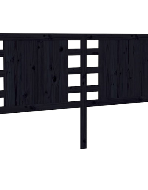 Încărcați imaginea în vizualizatorul Galerie, Tăblie de pat, negru, 126x4x100 cm, lemn masiv de pin - Lando
