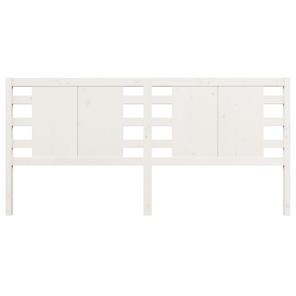 Tăblie de pat, alb, 141x4x100 cm, lemn masiv de pin - Lando