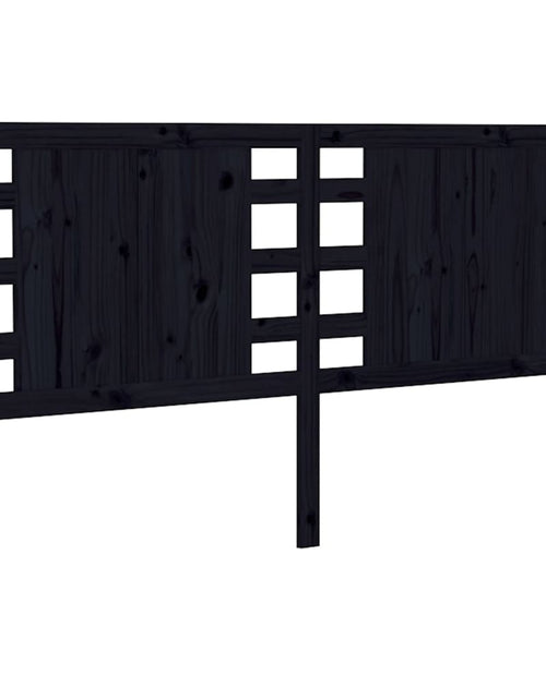 Încărcați imaginea în vizualizatorul Galerie, Tăblie de pat, negru, 146x4x100 cm, lemn masiv de pin - Lando
