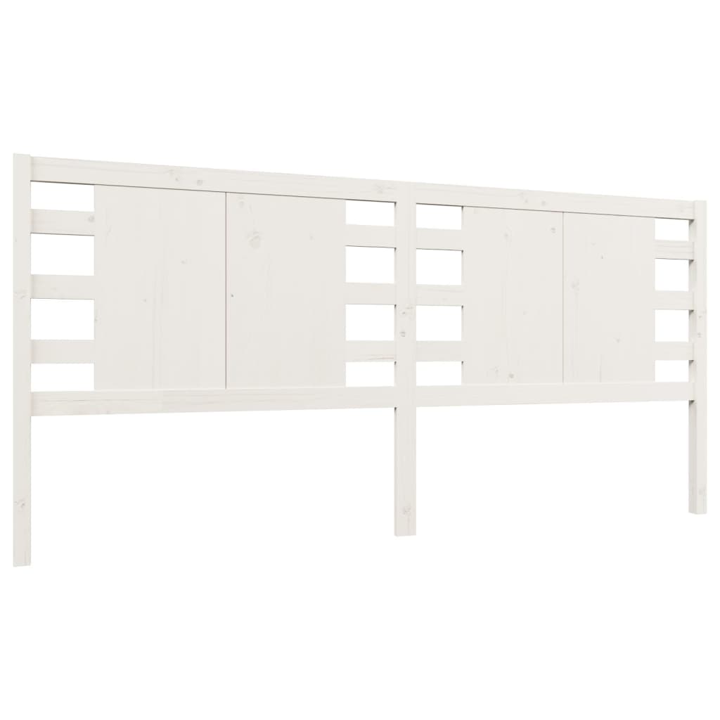 Tăblie de pat, alb, 166x4x100 cm, lemn masiv de pin - Lando