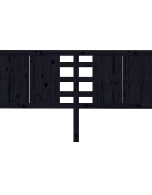 Загрузите изображение в средство просмотра галереи, Tăblie de pat, negru, 186x4x100 cm, lemn masiv de pin - Lando
