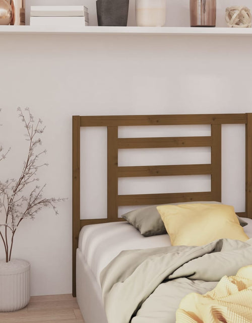 Încărcați imaginea în vizualizatorul Galerie, Tăblie de pat, maro miere, 106x4x100 cm, lemn masiv de pin - Lando
