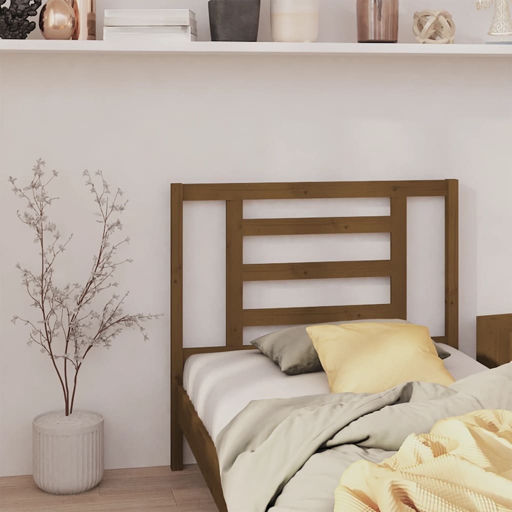 Tăblie de pat, maro miere, 106x4x100 cm, lemn masiv de pin - Lando