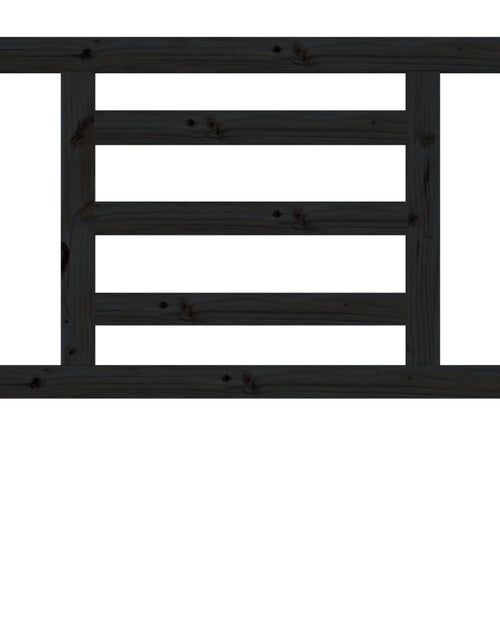 Загрузите изображение в средство просмотра галереи, Tăblie de pat, negru, 106x4x100 cm, lemn masiv de pin - Lando
