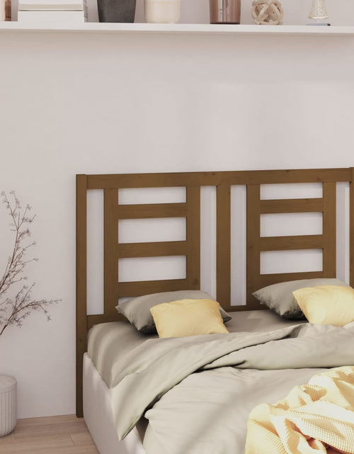 Încărcați imaginea în vizualizatorul Galerie, Tăblie de pat, maro miere, 126x4x100 cm, lemn masiv de pin - Lando
