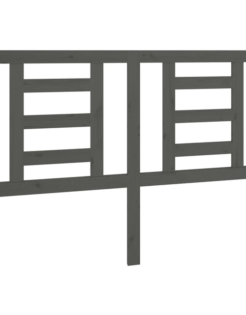 Загрузите изображение в средство просмотра галереи, Tăblie de pat, gri, 141x4x100 cm, lemn masiv de pin - Lando
