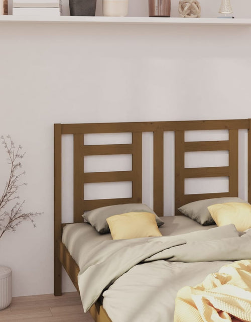 Încărcați imaginea în vizualizatorul Galerie, Tăblie de pat, maro miere, 141x4x100 cm, lemn masiv de pin - Lando
