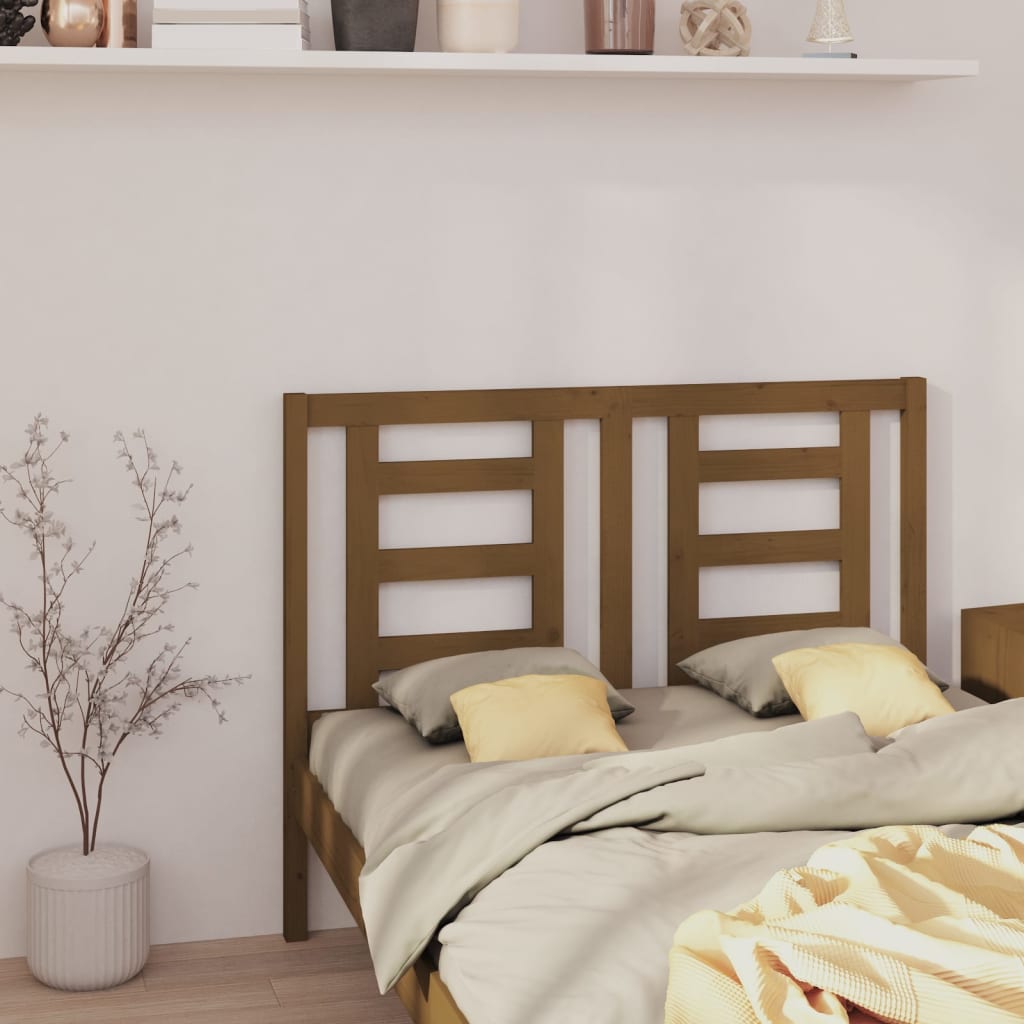 Tăblie de pat, maro miere, 141x4x100 cm, lemn masiv de pin - Lando