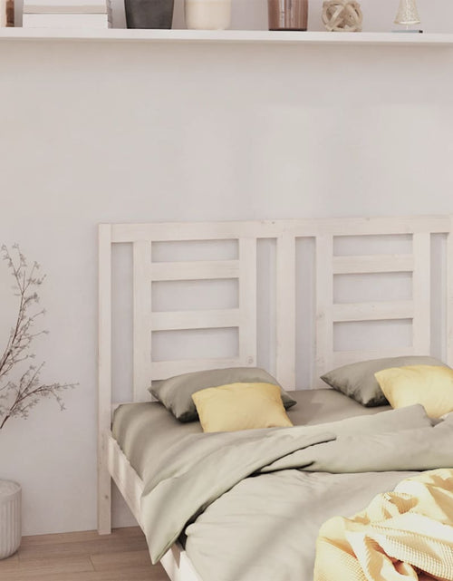 Încărcați imaginea în vizualizatorul Galerie, Tăblie de pat, alb, 146x4x100 cm, lemn masiv de pin - Lando
